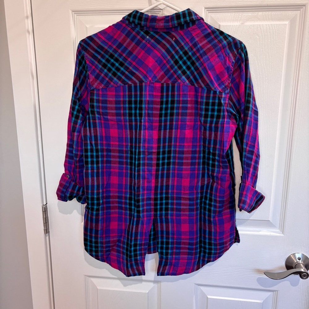 Billy T plaid top - Picture 3 of 6